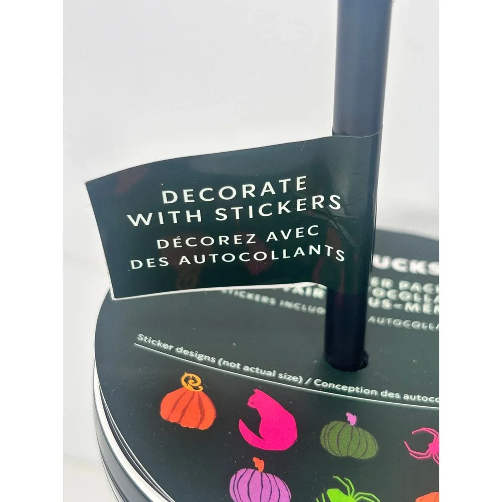 Starbucks Halloween 2023 Spider Web Glow in the Dark Tumbler Set of 2 Stickers